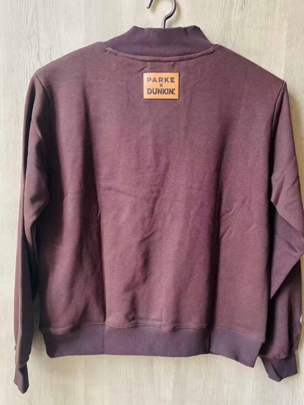 PARKE x DUNKIN Brown Mock Neck Sweatshirt - Picture 2 of 7